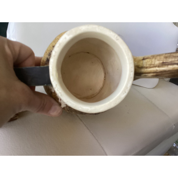 Handmade TeaPot Pitcher Glazed Pottery Brown Drip Design Unique Country Decor - Picture 6 of 9